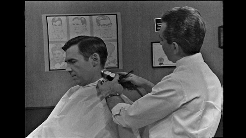 Still image from: Mister Rogers’ Neighborhood: Visiting the Barbershop and Talking About Haircuts and Feelings