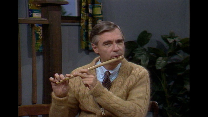 Still image from: Mister Rogers’ Neighborhood: Making Music with Bottles and Learning About Fifes and Drums