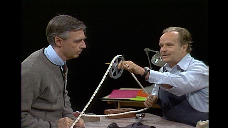 Still image from: Mister Rogers’ Neighborhood: Building With Imagination and Learning How Pulleys Work