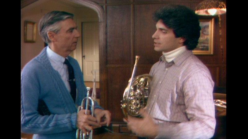 Still image from: Mister Rogers’ Neighborhood: Trying Unique Instruments and a Bass Violin Festival