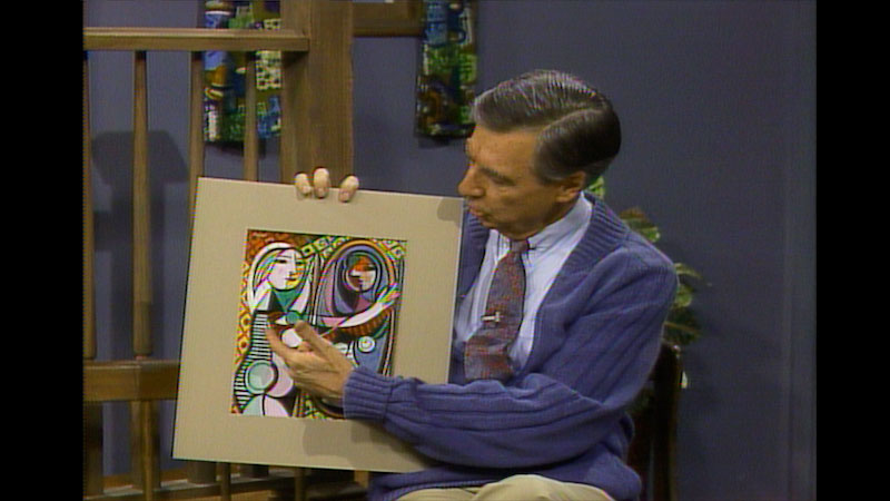 Still image from: Mister Rogers’ Neighborhood: Caring for the Fish and Painting Portraits Together