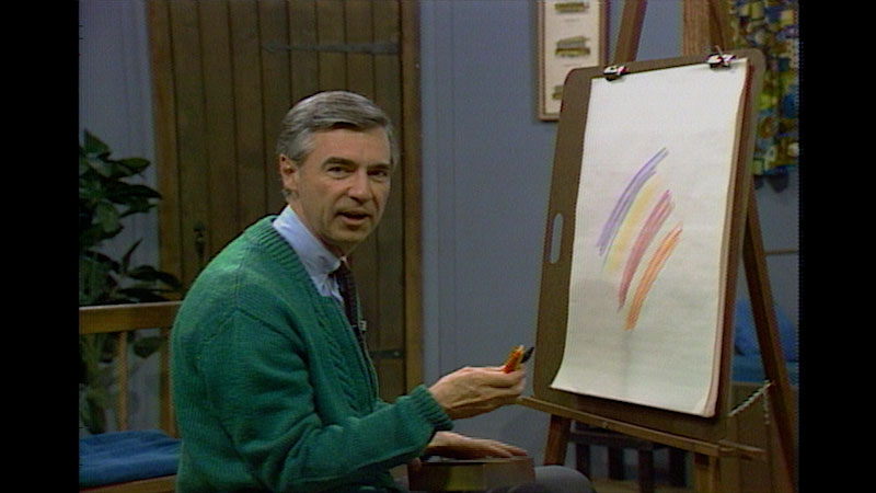 Still image from: Mister Rogers’ Neighborhood: Drawing Rainbows and Preparing for the Neighborhood Contest