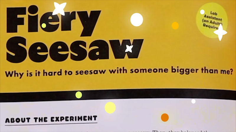 Still image from: Emily's Science Lab: Candle Seesaw Experiment