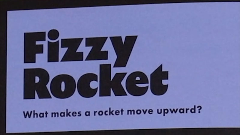 Still image from: Emily's Science Lab: Fizzy Rocket - Space Science Experiment