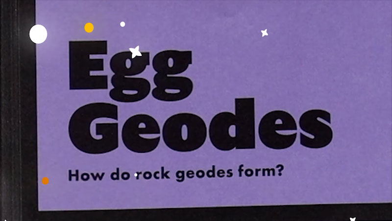 Still image from: Emily's Science Lab: Sparkly Egg Geodes - Borax Crystals