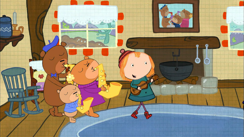 Still image from: Peg + Cat: The Three Bears Problem / The Giant Problem