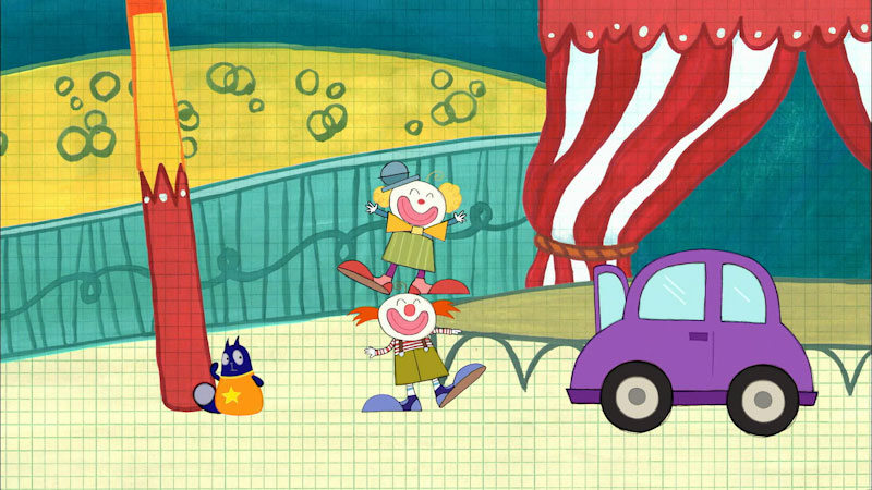 Still image from: Peg + Cat: The Circus Problem / The Buried Treasure Problem