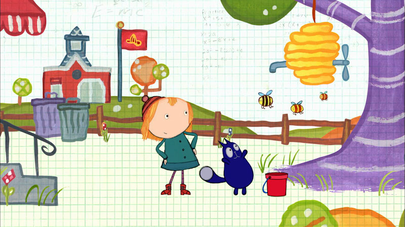 Still image from: Peg + Cat: The Honey Problem / The Penguin Problem