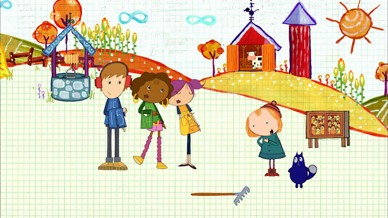 Still image from: Peg + Cat: The Slop Problem / The Birthday Present Problem