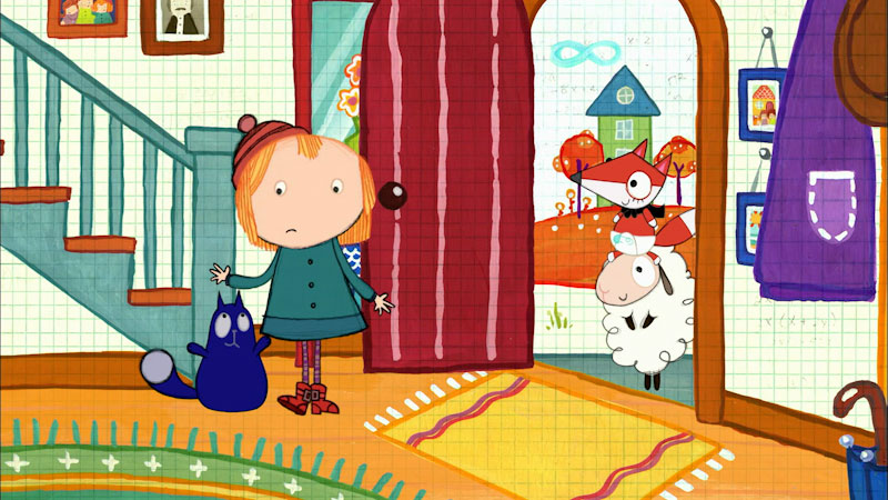 Still image from: Peg + Cat: The Baby Problem / The Sparkling Sphere Problem