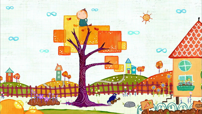 Still image from: Peg + Cat: Yet Another Tree Problem / The Romeo and Juliet Problem