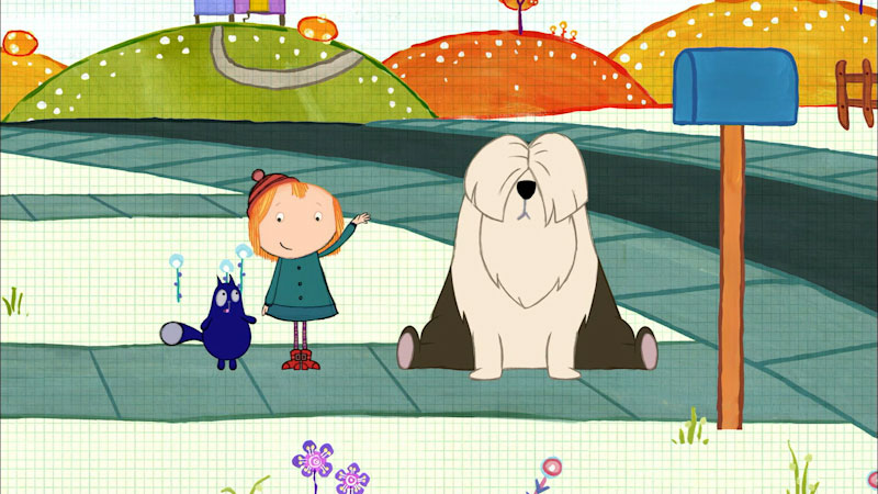 Still image from: Peg + Cat: The Big Dog Problem / The Three Friends Problem