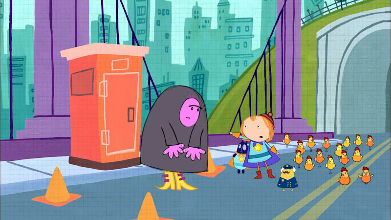 Still image from: Peg + Cat: The Arch Villain Problem / The Straight and Narrow Problem
