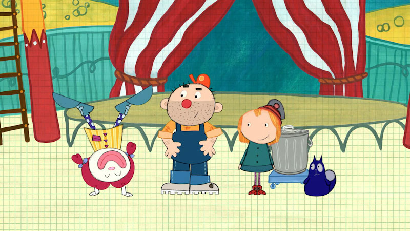 Still image from: Peg + Cat: The Clown Problem / The Ninja Problem