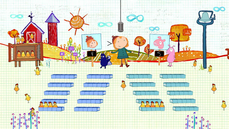 Still image from: Peg + Cat: The Election Problem / The Littlest Chicken Problem
