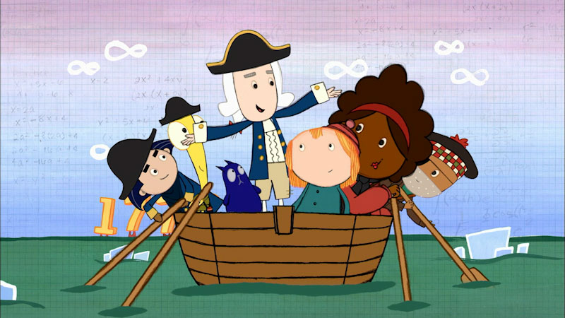 Still image from: Peg + Cat: The George Washington Problem / The High Noon Problem