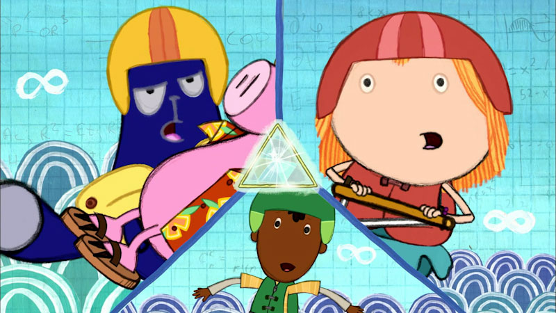 Still image from: Peg + Cat: The Bermuda Triangle Problem / The Breeze in the Branches