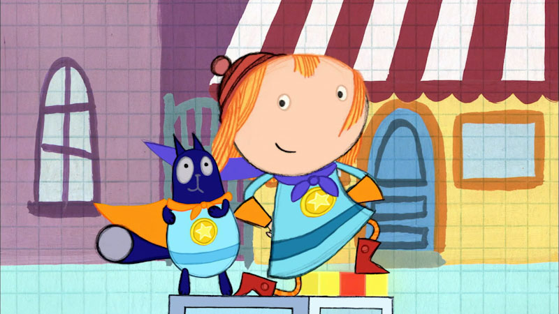 Still image from: Peg + Cat: The Flat Woman Problem / The Hanukkah Problem