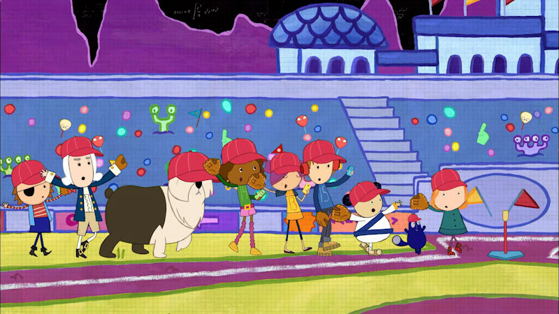 Still image from: Peg + Cat: The T-Ball Problem / The Bus Problem