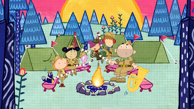 Still image from: Peg + Cat: The Friday the 13th Problem / The Looking Glass Problem