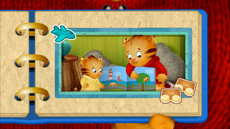 Still image from: Daniel Tiger's Neighborhood: Sharing at the Library / Daniel Shares With Margaret