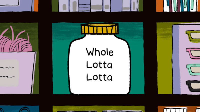 Still image from: Carl the Collector: Whole Lotta Lotta / Leaf It to Carl