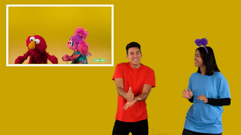 Still image from: Plaza Sésamo in ASL: My Body, My Brain (Spanish)