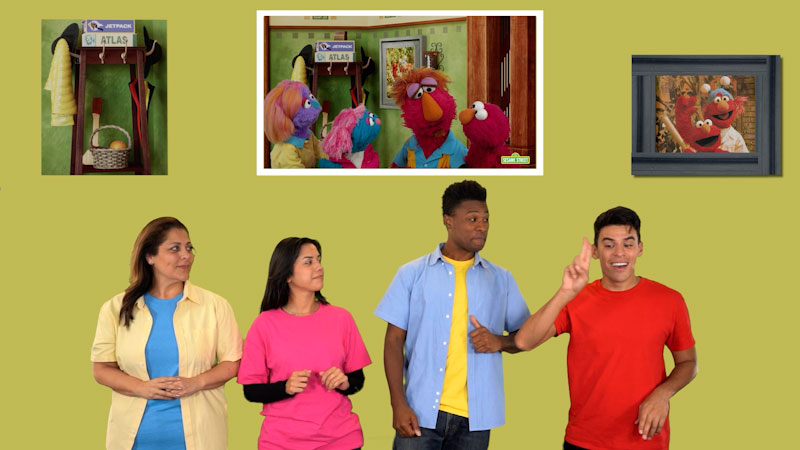 Still image from: Plaza Sésamo in ASL: Many Ways to Remember (Spanish)