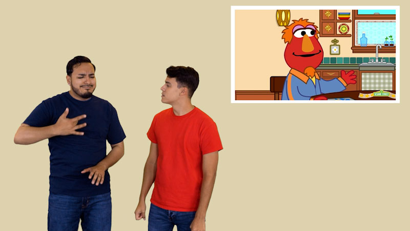 Still image from: Plaza Sésamo in ASL: Crear confianza en sí mismo (Spanish)