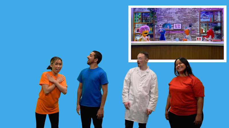 Still image from: Plaza Sésamo in ASL: Aprende a definir metas realistas y relájate (Spanish)