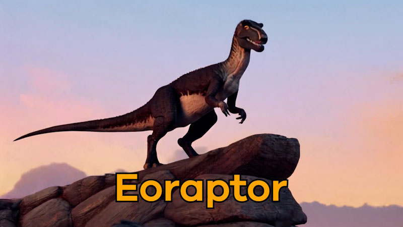 Still image from: Dinos A to Z: Eoraptor