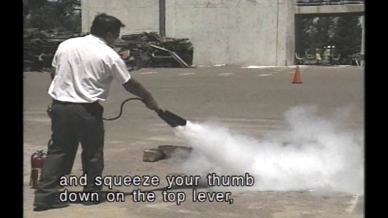 Still image from Fire Extinguisher Training: Using The P.A.S.S. Procedure